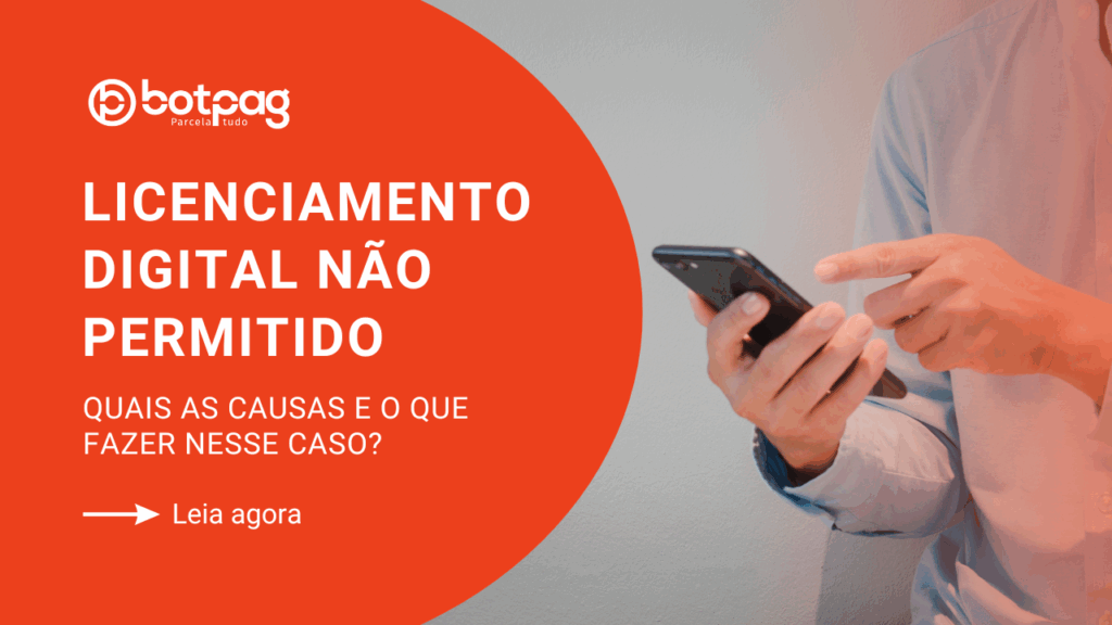 licenciamento digital não permitido