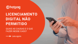 licenciamento digital não permitido