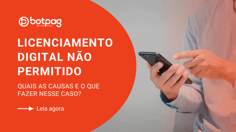 licenciamento digital não permitido